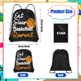 Windyun 16 Pcs Ball Drawstring Backpack Bulk Lightweight Draw String Bags Cinch Bags Drawstring Cinch Sack Tote(Basketball)