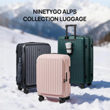 NINETYGO Top Opening Carry On Luggage 22x14x9 Airline Approved, Expandable & Lightweight, Scratch Resistant PC Hardside with Deep Cabin Design, TSA Lock & 360° Spinner Wheels (Forest Green, Alps)