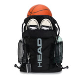 HEAD Waterproof Gym Sackpack for Sport with 2 Zipper Pockets, Large Drawstring Backpacks for Men with Side Pockets for Water Bottle