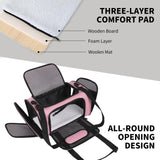 Yipincover Cat Carriers Soft-Sided,Pet Carrier for Small Cats Dogs Puppies up to 1-15 LBS,TSA Airline Approved, (Medium,Pink)