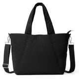 KALIDI Quilted Carryall Tote Bag for Women Large Puffer Crossbody Handbags Shoulder Soft Fluffy Lightweight Travel