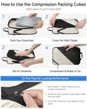 LUGGEX Carry On Luggage and 6 Set Travel Packing Cubes Bundle – Travel Essentials