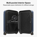 LEVEL8 Carry on Luggage Airline Approved, Hardshell Suitcases with Spinner Wheels, PC Expandable Luggage, 20 Inch, Blue