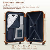 Coolife Luggage Set 3 Piece Suitcase Set Carry On Luggage PC Hardside Luggage TSA Lock Spinner Wheels Telescopic Handle