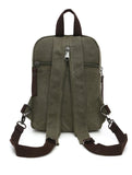 Arbag Small Cute Backpack Vintage Casual Canvas Shoulder Bag Daypack (Army green)
