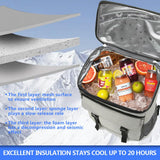 Schwylth Cooler Backpack, 30 Cans Backpack Coolers Insulated Leak Proof for Men Women, Ice Chest Beach Cooler Bag, Portable Lunch Backpack for Camping Hiking Picnic Travel (Grey)