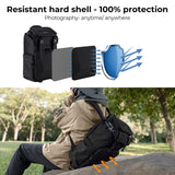 K&F CONCEPT Camera Backpack, Hard Shell Camera Bag, Large Capacity Photography Backpack with 15.6" Laptop Compartment & Tripod Holder & Rain Cover
