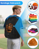 BROTOU Soccer Bags, Football Backpack, Volleyball Bag, Drawstring Soccer Backpack with Ball and Shoe Compartment (Black)