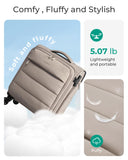 BAGSMART Underseat Carry on Luggage with Wheels, Soft Small Travel Luggage with PVC Wet/Dry Pockets, Lightweight Soft Personal Item Suitcase for Short Trip,Camer