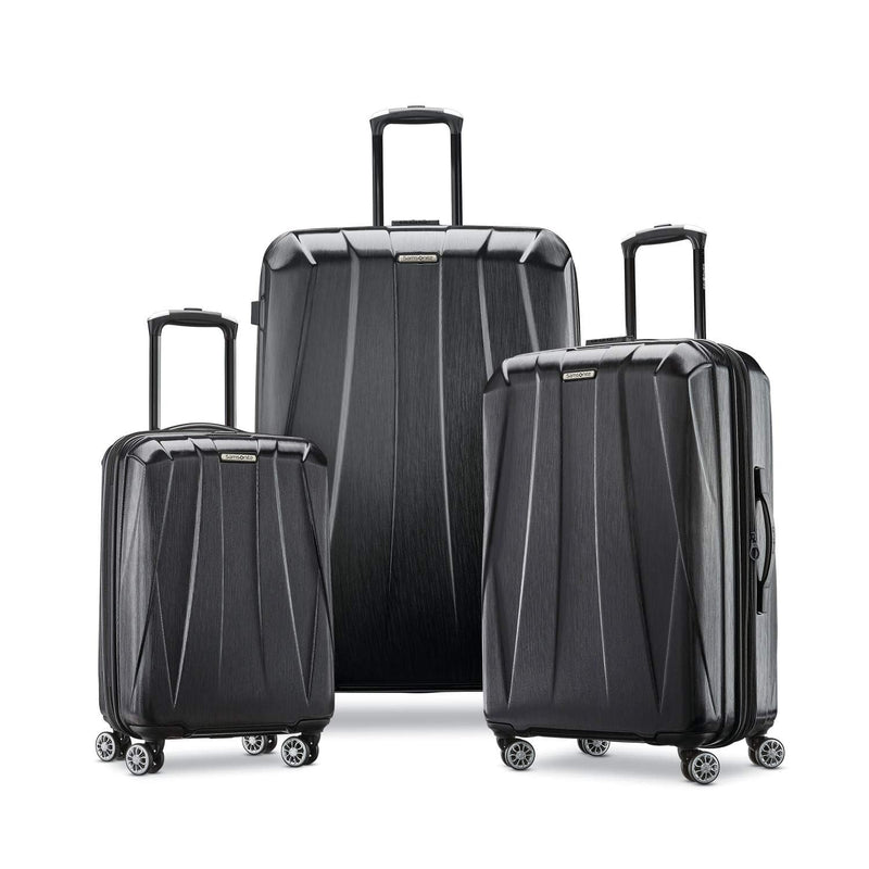 Samsonite Centric 2 Hardside Expandable Luggage with Spinner Wheels, Black, 3-Piece Set (20/24/28)