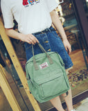 LuckyZ Womens Casual Style Lightweight Canvas Backpack Travel Daypack Small Handbag Purse Army Green