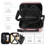 TRAVELARIM 20 Inch Carry On Luggage 22x14x9 Airline Approved, Carry On Suitcase with Wheels, Hard-shell Carry-on Luggage, Durable Luggage Carry-On, Pink Small Suitcase with Cosmetic Case
