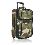 U.S. Traveler Rio Lightweight Softside Rolling Carry-on Suitcase, 2-Wheel Single, Camouflauge