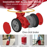 LIGHTGO Ultra-Lightweight PC+ABS Suitcase with TSA Lock & Quiet 360°Wheels, 20/26/30 Inch Expandable Luggage, Smart Organizer with Magical Divider & Waterproof Zone(20inch Brilliant Red)