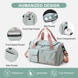 Small Gym Bag for Women, Travel Duffle Bag Carry On Weekender Bag with Shoe Compartment, 05#green, Gym Bag & Toiletry Bag, Gym Bag&toiletry Bag