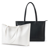 KALIDI Tote Bag Zipper Shoulder Bag Faux Leather Purses for Women Casual Handbag Work Dating College