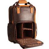 STAR VISTA Bernini Vintage Full Grain Leather Camera Backpack for DSLR/SLR, Camera Case for Photographers, with Tripod Holder, Fits 15.6