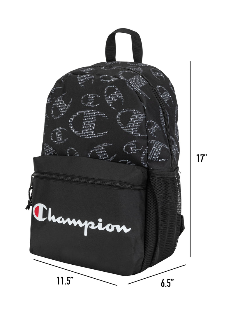 Champion Merit Backpack, Black/White, OS