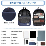 VASCHY School Backpack, Ultra Lightweight Backpack for Men Women Bookbag for Kids Teen Boys Girls Navy