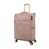 It Luggage Glimmering 3 Piece Softside 8 Wheel Expandable Spinner Luggage Set, Mink Gold