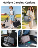 BAGSMART Cat Carrier: Soft-Sided Pet Carrier for Small Medium Cats Dogs Puppy Quilted Collapsible Puffy Travel Bag Up to 20 Lbs Pink