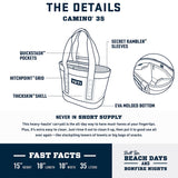 YETI Camino 35 Carryall with Internal Dividers, All-Purpose Utility, Boat and Beach Tote Bag, Durable, Waterproof, Cape Taupe