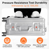 VentureVault All Aluminum Carry On Luggage 22x14x9 Airline Approved，Hard Shell Carry On Luggage, Zipperless Luggage Aluminum Suitcase Luggage (sliver, 20inch)