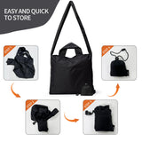 KALIDI Compact Tote Shopping bag Lightweight Foldable Tiny Reusable Grocery Shoulder Bag Crossbody