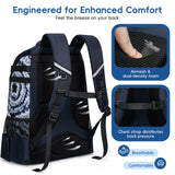KAVIGOR Baseball Bag for Youth | Softball Backpack 50L Large Capacity with Shoe Compartment and 4 Bat Holders | Nova Flare Series