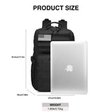 Wotony Military Tactical Backpack for Men Waterproof Daypack 3 Day Assault Pack Molle Bag with Water Bottle Holder (Black, 25L)