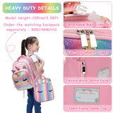 VASCHY Unicorn Lunch Box Bag for Kids, Insulated Reusable Glittery Lunchbox for Girls with Detachable Shoulder Strap for School Sparkle Unicorn