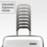 Samsonite Octiv Lightweight Hardshell 24-Inch Medium Checked Luggage - Durable Impact Resistant, 360° Aero Trac Spinner Wheels, Adjustable Telescopic Handle, Expandable, TSA Approved Lock - Silver