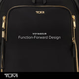 TUMI - Voyageur Celina Backpack - Women's Work and Travel Bag - 16.0" X 10.6" X 6.5" - Holds Up to 16" Laptop - Black & Gold Hardware