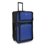 U.S. Traveler New Yorker Lightweight Expandable Rolling Luggage, Blue, 4-Piece Set