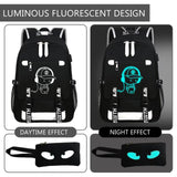 RM Family School Backpack for Boys Print Backpack Teenagers Anime Large School Bag Outdoor Reflective Daypack.Luminous Pattern Travel Laptop Backpack - With Usb Charging Port Headphone port