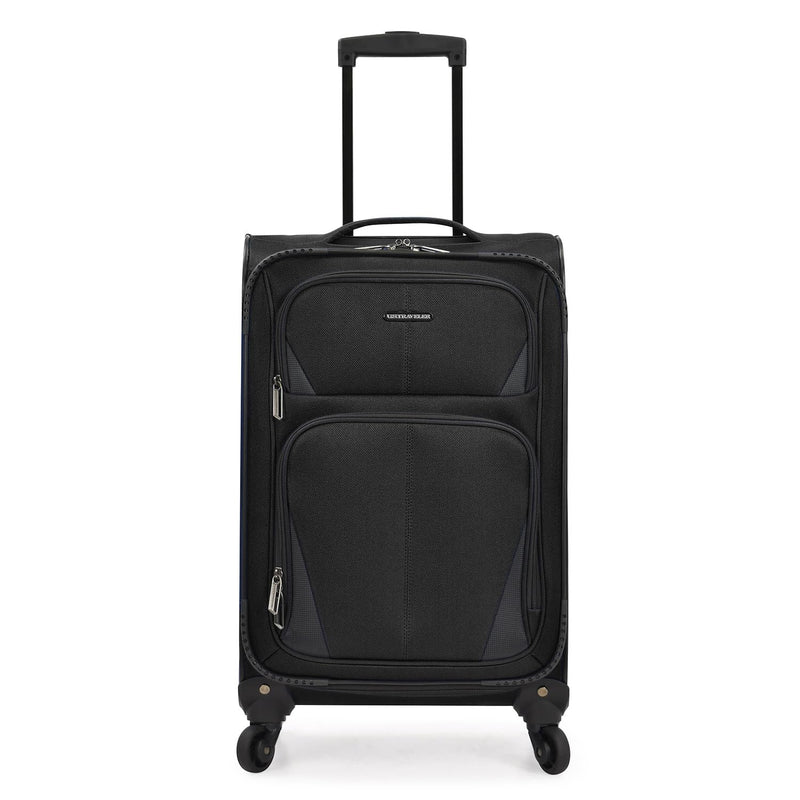 U.S. Traveler Aviron Bay Expandable Softside Luggage With Spinner Wheels, Black, Carry-on 23-Inch