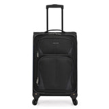 U.S. Traveler Aviron Bay Expandable Softside Luggage With Spinner Wheels, Black, Carry-on 23-Inch