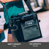 RTIC Soft Cooler 20 Can, Insulated Bag Portable Ice Chest Box for Lunch, Beach, Drink, Beverage, Travel, Camping, Picnic, Car, Trips, Floating Cooler Leak-Proof with Zipper, Black