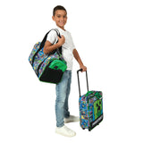 Bioworld Minecraft Creeper Youth 4-Piece Travel Set-14 Carry-on Duffle Bag and Luggage Tag Set