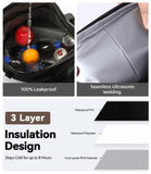 DEWUR Cooler Backpack 35 Cans Large Capacity Insulated Light Cooler Backpack,Waterproof and Leak-Proof,Portable with Bottle Opener,Perfect for Picnics,Camping,Beach,Hiking,Shopping20L（Black 35Cans）