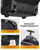 MATEIN Rolling Backpack with Wheels, Flight Approved Anti Theft Rolling Bookbag Fits 17" Laptop, Roller Carry On Luggage Wheeled College School Suitcase Travel Bag for Men Women, Black