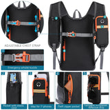 Esup 15L Small Hiking Backpack Foldable Lightweight Travel Day Pack Packable Camping Backpack for Women Men (Black)
