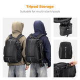 K&F CONCEPT Camera Backpack,25L Large Capacity Camera Bag for Photographers with Raincover and 15.6 Inch Laptop Compartment Compatible for Canon/Nikon/Sony/DJI Mavic Drone