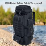 Ogetok 80L Hiking Backpack Camping Rucksack, 80 liters Large Capacity Outdoor Knapsack Travel Climbing Mountaineering Carry On Backpack Bag, Trekking Backpacking for Men Women, Black