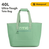 RTIC Ultra-Tough Tote Bag, Waterproof for Beach, Pool, Towel, Grocery, Shopping, Camping, Picnic, Travel, Boat, Heavy-Duty, Puncture Resistant, Large, Sage