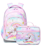 Abshoo Cute Kids Backpack For Girls Kindergarten Elementary Unicorn School Backpacks Set with Lunch Box (Unicorn Rainbow)