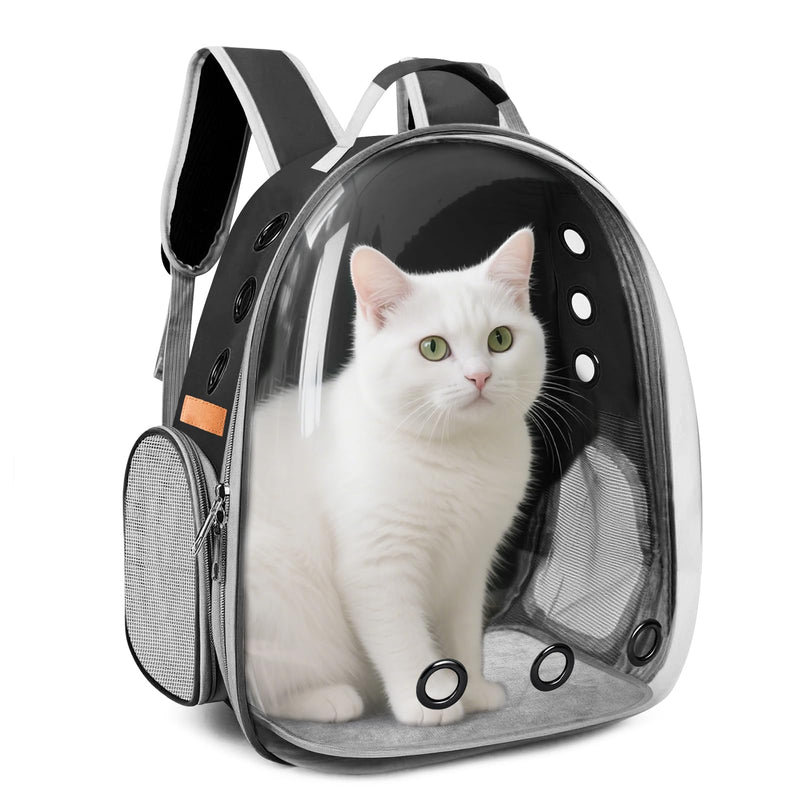 Cat Carrier Backpack, Cat Carrier Backpack for Small Medium Cat Puppy Dog, Transparent Space Capsule Pat Carrier Backpack, Airline-Approved Pet Carrier, Designed for Travel Hiking Walking Camping