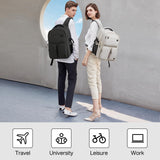 mixi Large Capacity Travel Laptop Backpack, Lightweight Durable College Bookbag Men Woman 15.6" Computer Bag, Water Resistant Outdoor Hiking Backpacks With Multifunction Pockets, 16 Inch Expandable