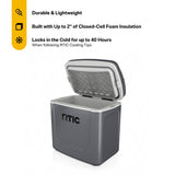RTIC 8 QT Road Trip Personal Cooler, Small, Compact, Insulated, Portable Ice Chest Box for Food, Drink, Beverage, Beach, Camping, Picnic, Fishing, Boat, 12-Can Capacity, Dark Grey & Cool Grey
