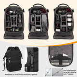 TARION Hardshell Camera Backpack Bag - 3-side Hard Case Professional Camera Bag with 14.5" Laptop Compartment & Waterproof Raincover for photographers (TRH Black)